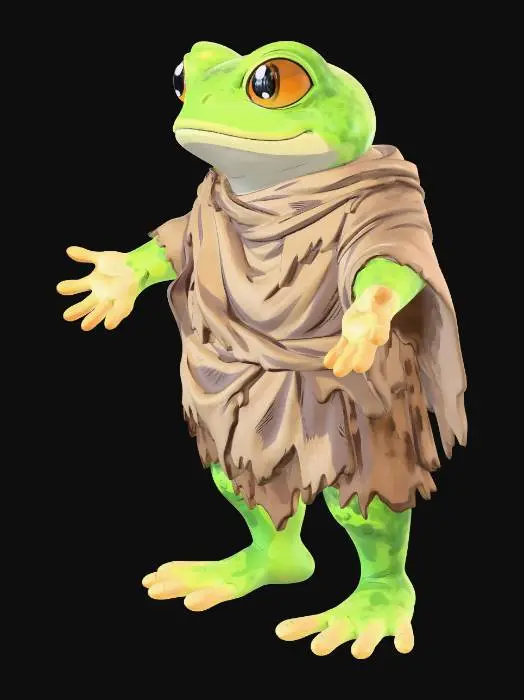 3D model for Ragged Robe Frog
