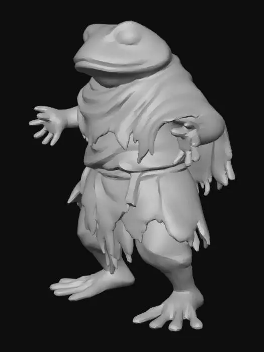 3D model for Ragged Cloak Frog