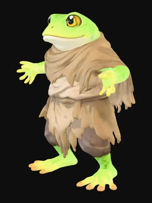 3D model for Ragged Cloak Frog