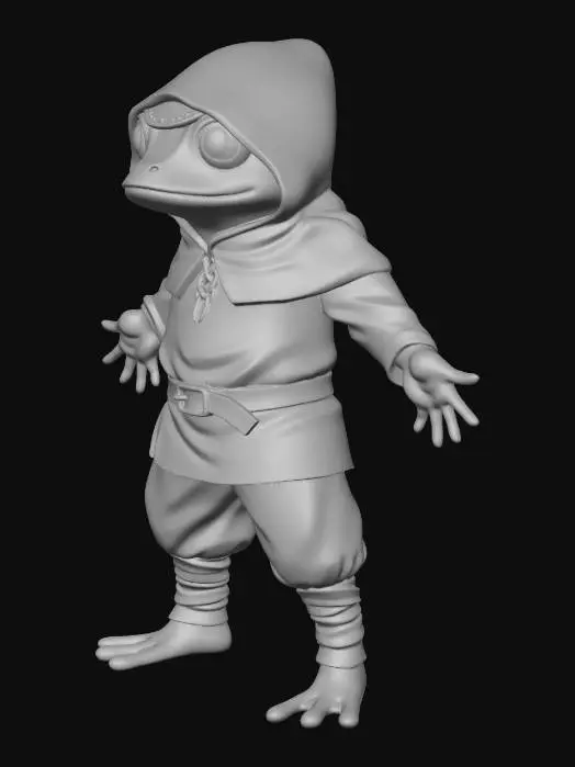 3D model for Hooded Frog Monk