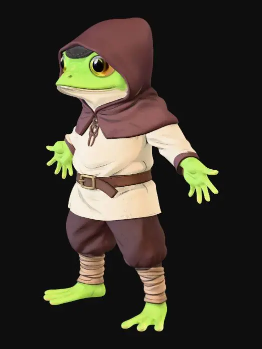 3D model for Hooded Frog Monk