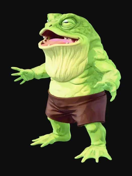3D model for Grinning Green-toad Frogman