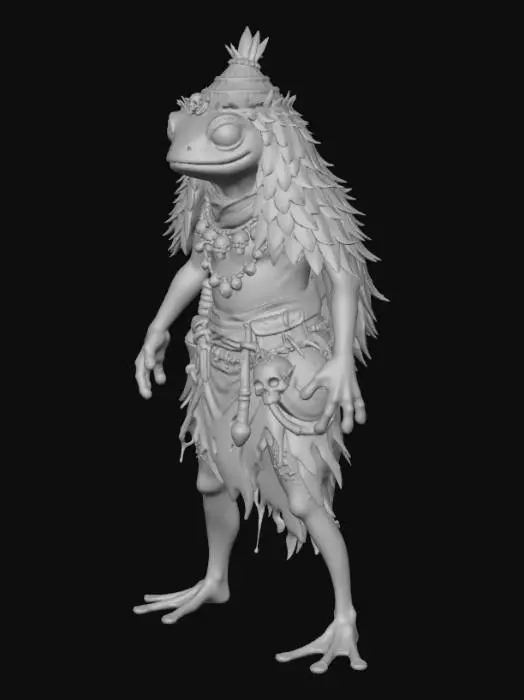 3D model for Skullcrest Frog-toad Shaman