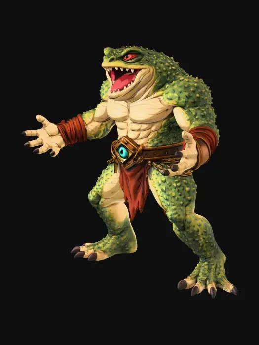 3D model for Frogar the Toad-frog Gladiator