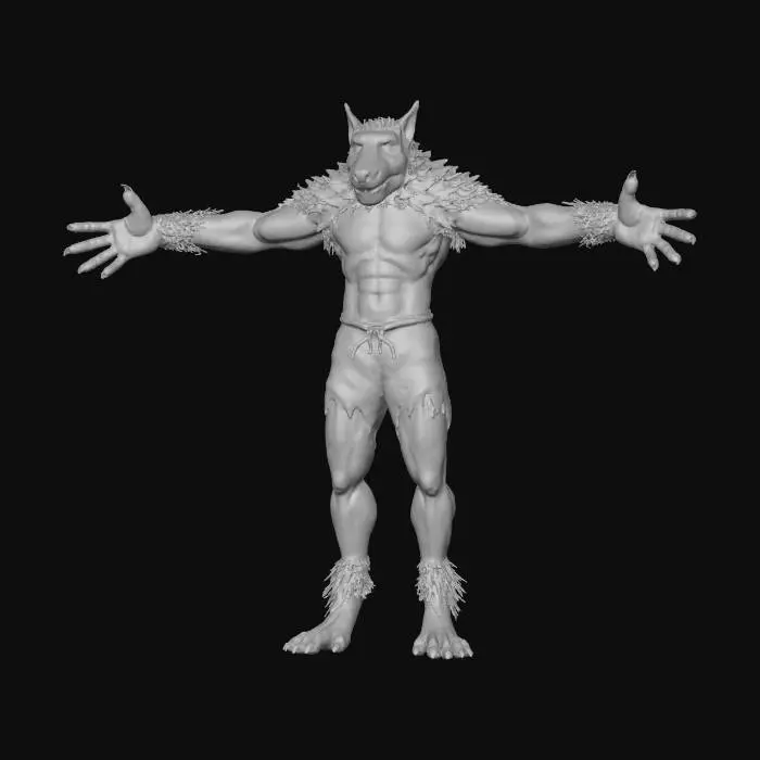 3D model for Werewolf Warrior