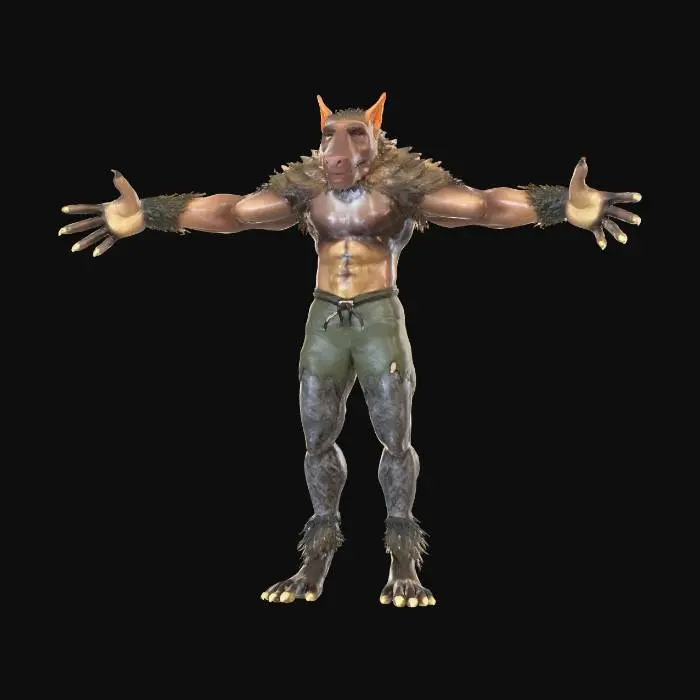 3D model for Werewolf Warrior