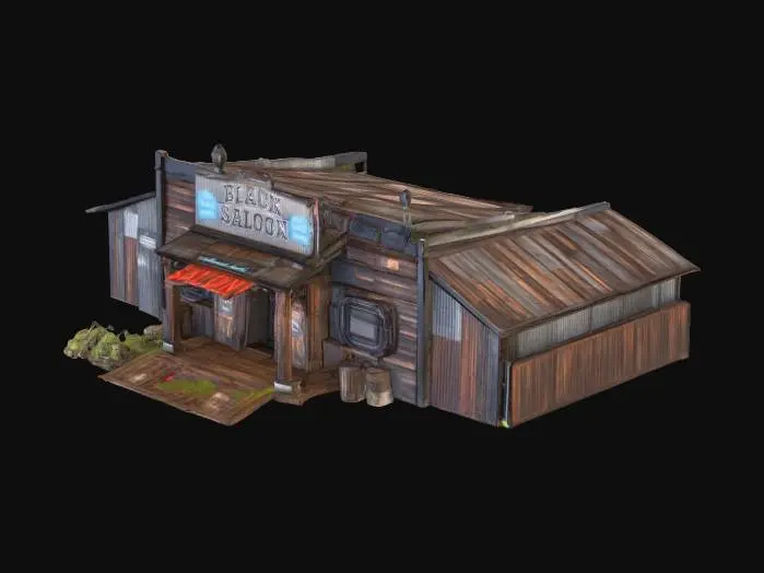 3D model for Desolate Saloon