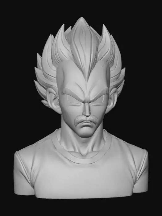 3D model for Saiyan with a Mustache