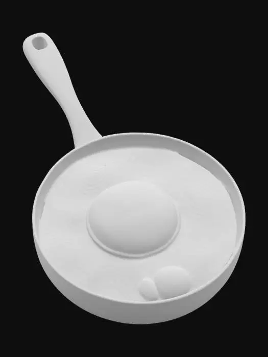 3D model for A cute pan with egg in it