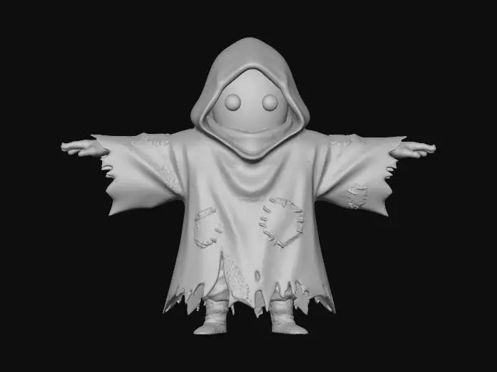 3D model for Mysterious Cloaked Figure