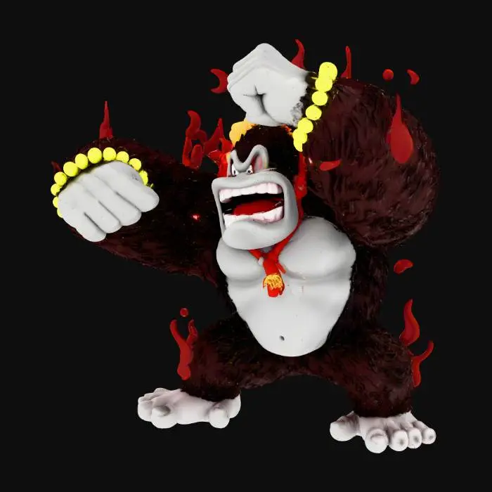 3D model for Fiery Gorilla Charge