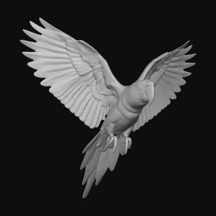 3D model for Scarlet Macaw in Flight