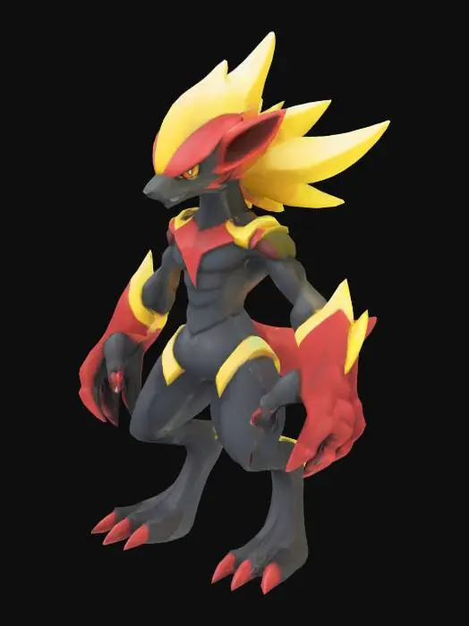 3D model for zeraora and zoroark combined
