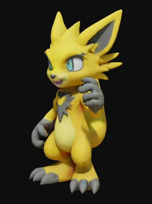 3D model for zeraora as a pal in palworld