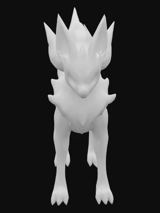 3D model for zoroark and zeraora combined into a pal from palworld