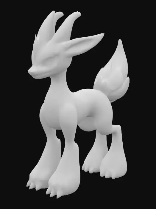 3D model for zoroark and zeraora combined into a pal from palworld