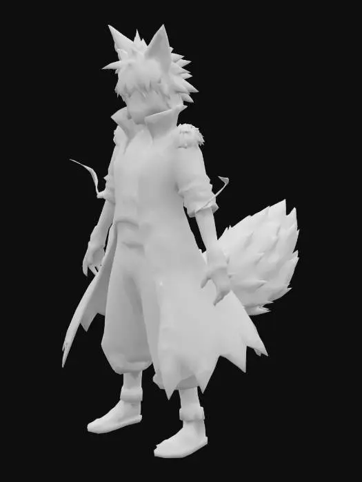 3D model for Sasuke Uchiha combined with Zoroark 