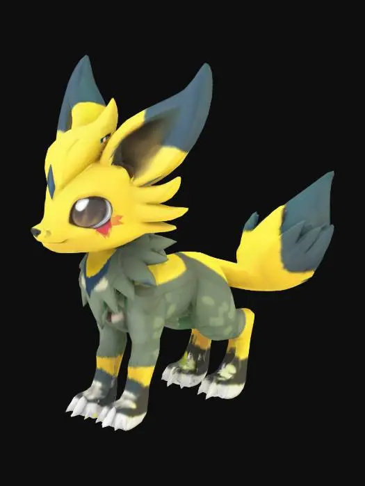 3D model for zorua and zeraora combined
