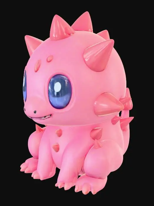 3D model for Pink Spike Pup