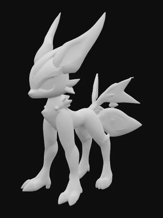 3D model for #PBR# zorua and zeraora combined 