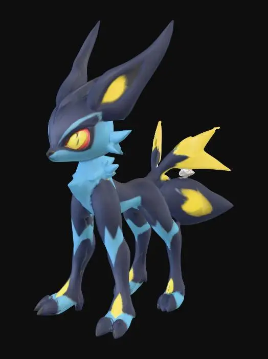 3D model for #PBR# zorua and zeraora combined 