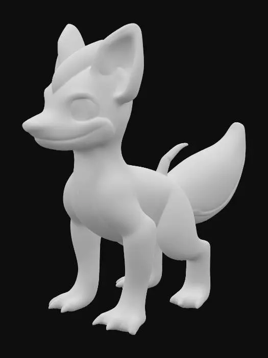 3D model for a combination between a Pokémon and a pal from Palworld that resembles both a dog and a reptile
, #PBR#