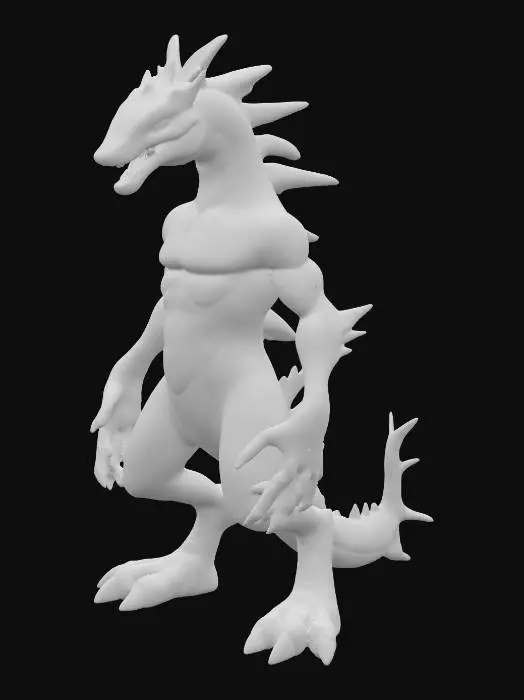 3D model for zygarde 10 percent form combined with boltund the pokemon, #PBR#