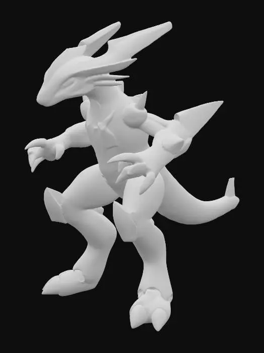 3D model for a combination between a Pokémon and pal from palworld that resembles zygarde 10 percent form combined with boltund, #PBR#