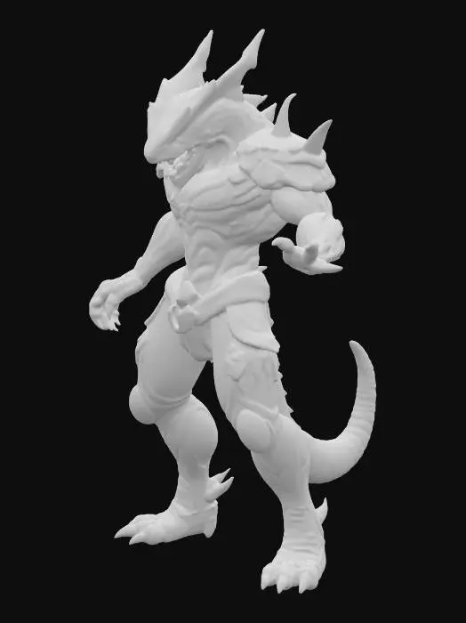 3D model for zygarde 10 percent form combined with boltund the pokemon, #PBR#
