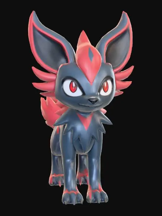 3D model for zorua and zeraora combined