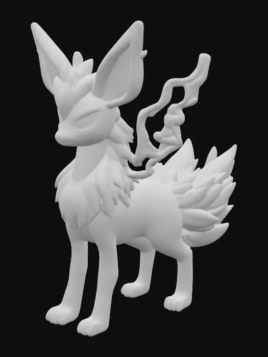 3D model for a combination between a Pokémon and a pal from palworld that is zorua and zeraora combined