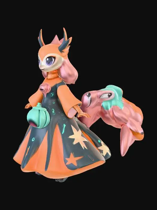 3D model for gardevoir combined with both lopunny and tsareena, #Halloween2025#