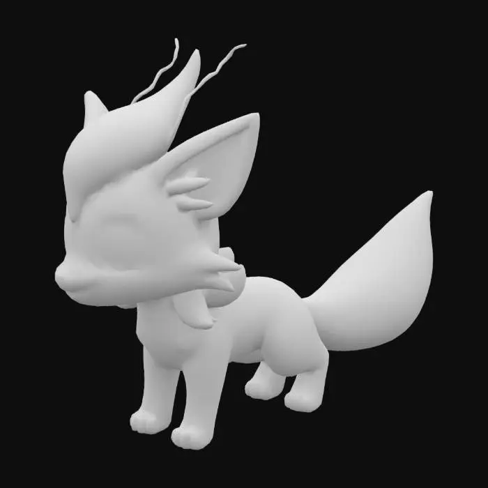 3D model for zorua and zeraora combined into a pal from palworld