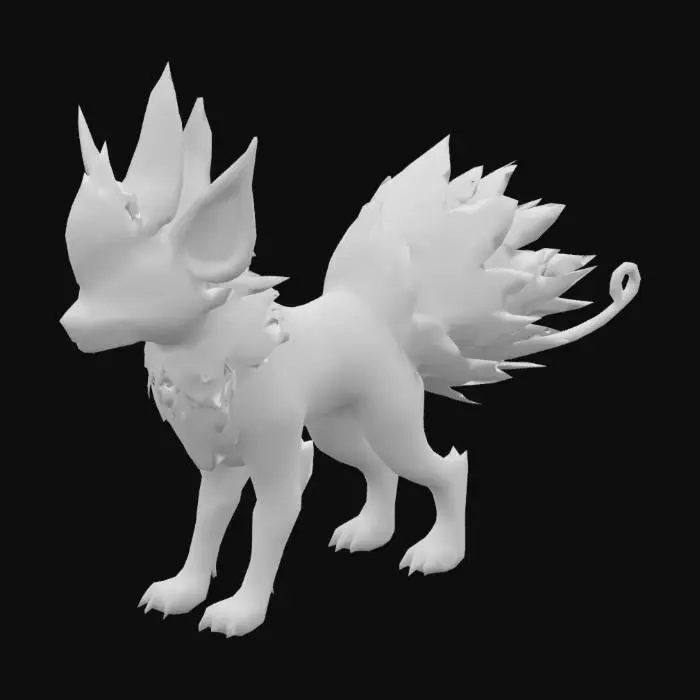 3D model for luxray and zeraora combined