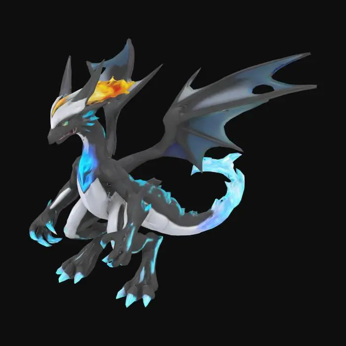3D model for zecrom Reshiram and kyurem combined