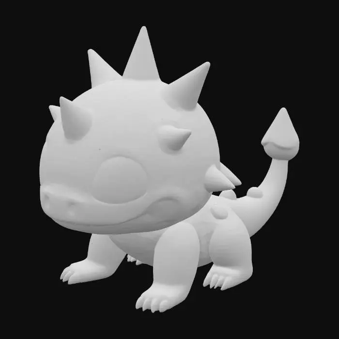 3D model for Spikey Pink Dino