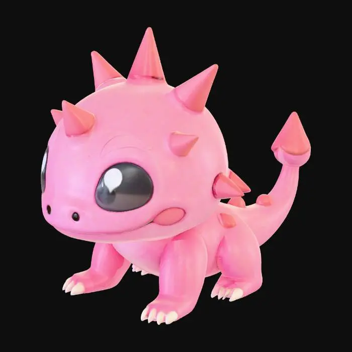 3D model for Spikey Pink Dino