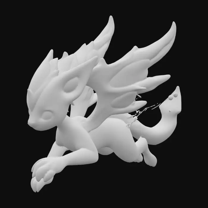 3D model for #PBR# zorua and zeraora combined 