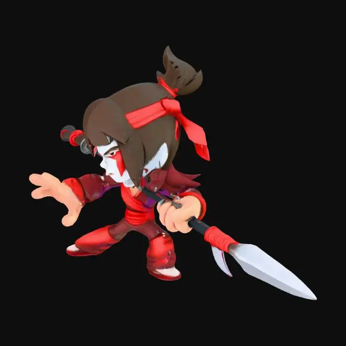 3D model for Warrior Stance