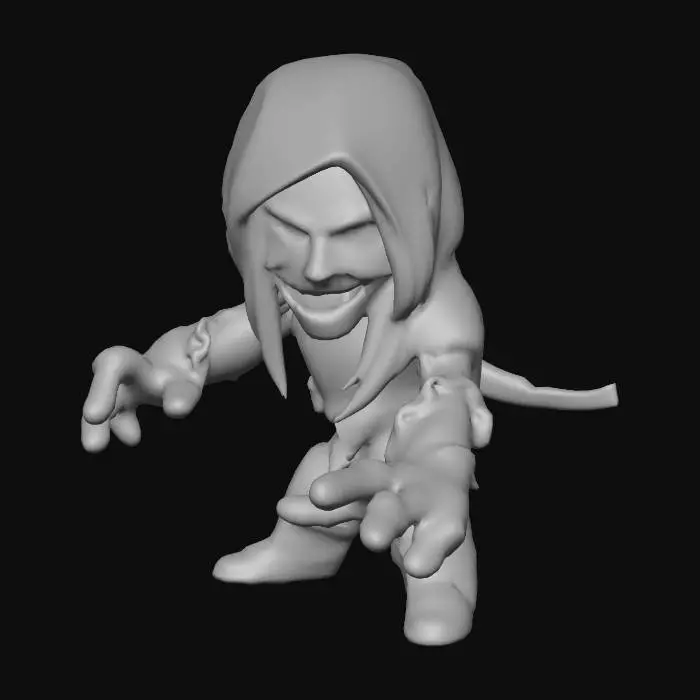 3D model for Mysterious Hooded Figure