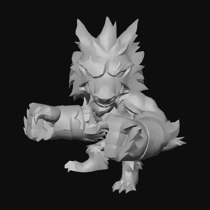 3D model for Werewolf Warrior