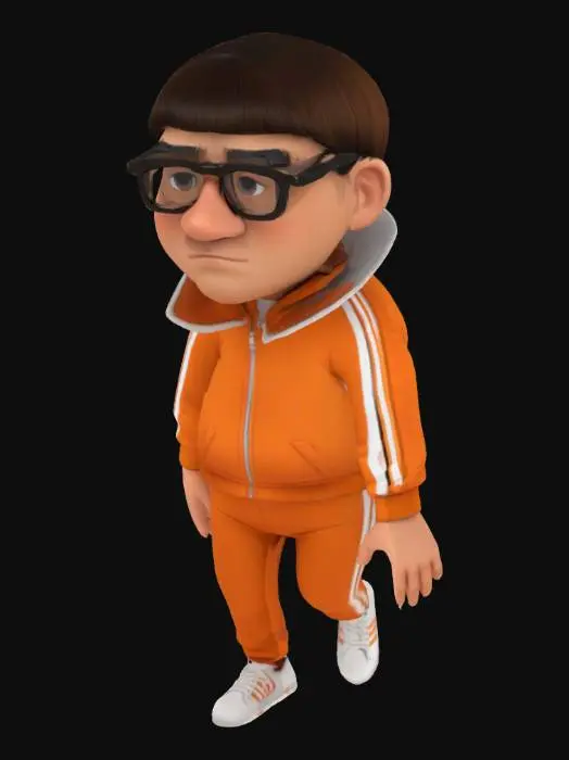 3D model for Gru's Brother in Orange Tracksuit