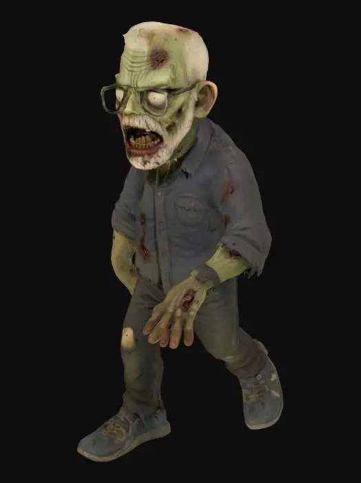 3D model for Zombie Grandfather Art