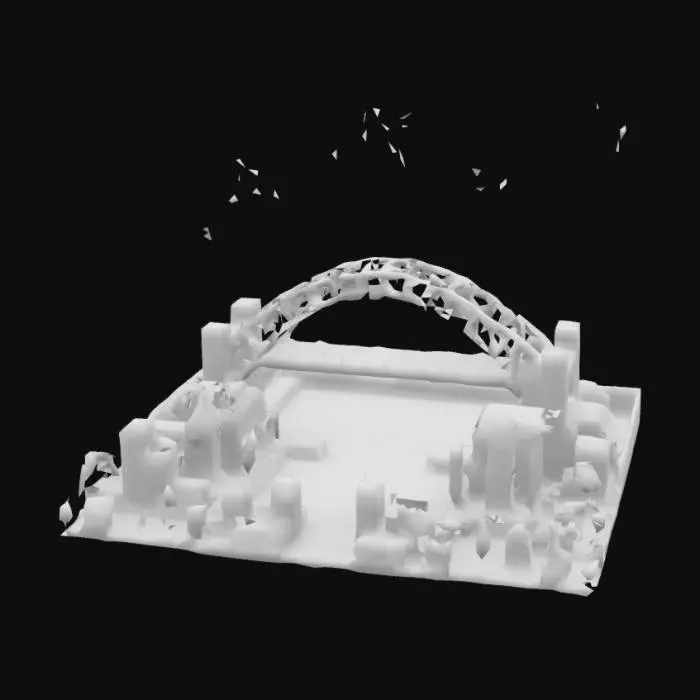 3D model for [Australia]. Sydney harbour bridge and a sky full of fireworks. Isometric scene. Colourful cartoon style, #AroundTheWorld#