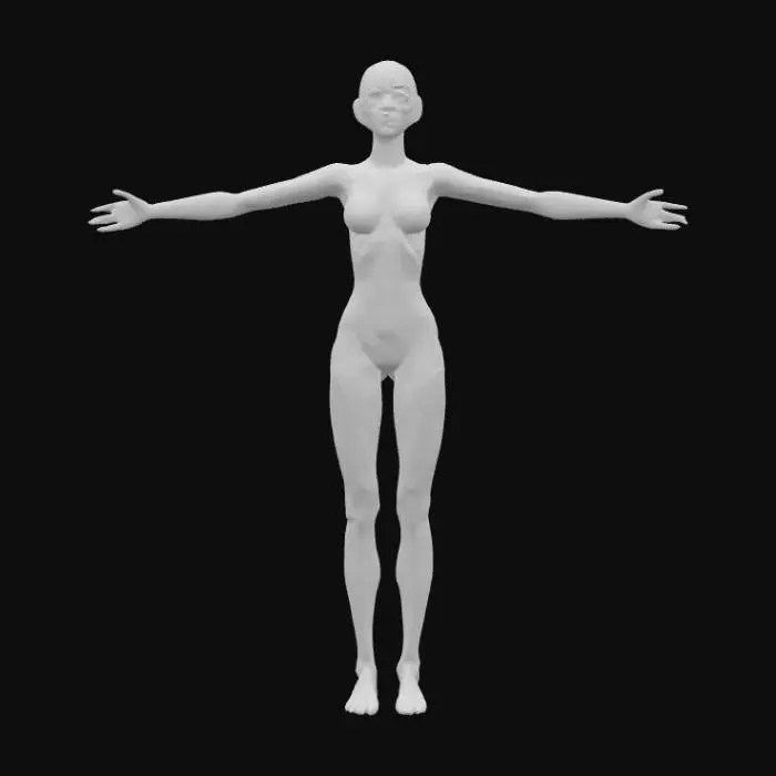 3D model for female robot,  Game Ready T-Pose, rusty, perfect open hands, exposed circuitry, beautiful face, High Detail, 4k textures