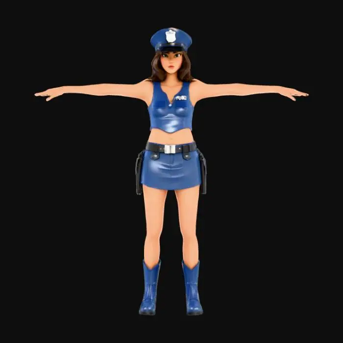 3D model for Police Costume Style