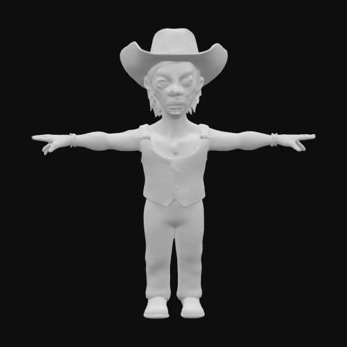 3D model for Cowboy Zombie