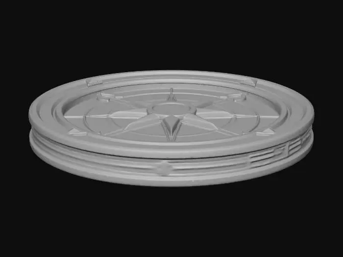 3D model for A circular ancient elemental emblem divided into four equal 90-degree quadrants. 
Design ONLY the Earth quadrant (bottom left section). 
The Earth section should contain cracked stone texture, moss, small glowing green veins, and embedded crystal shards. 
The rest of the circle should be clean placeholder surface with minimal detail. 
The emblem should have slight thickness like a medallion, flat back surface, game-ready topology, clean edges between quadrants, centered pivot, highly detailed PBR textures, fantasy style, 3D model, GLB export friendly.