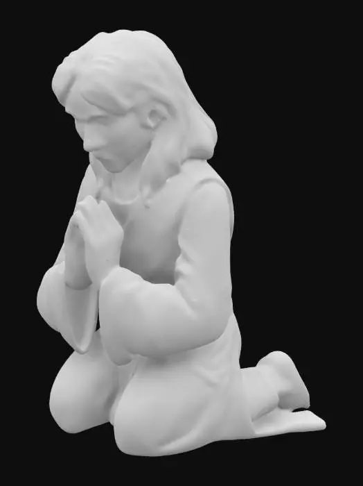 3D model for Jesus Kneeling down Praying