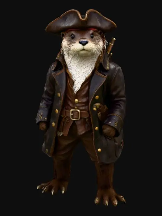 3D model for Pirate Otter Captain
